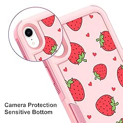 MZELQ Compatible with iPhone XR Case Strawberry
