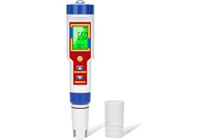 HOICATED pH ORP Tester for Chlorine Pool Salt Meter for Saltwater Swimming Pool Digital Salinity Meter Showing PPM for Hot Tub Spa Saltwater Aquarium Hydroponic EC Meter TDS Meter for Drinking Water