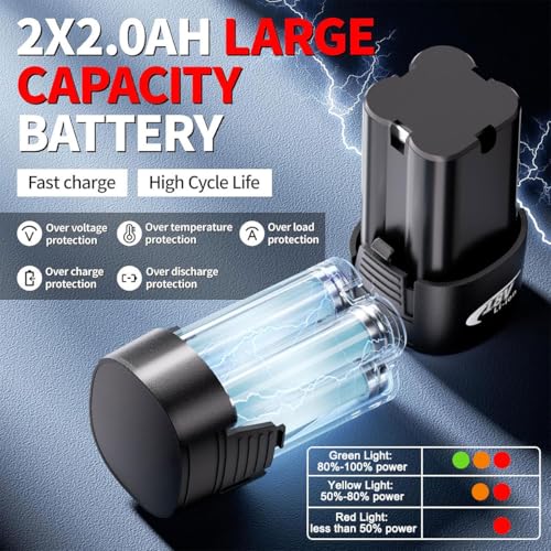 Cordless Ratchet Wrench 3/8” Drive 18V Reversible Air Ratchet Wrench 40Ft-lbs 450RPM Variable Speed LED Light Handheld Electric Impact Extended Wrench Tool 2 Battery 7 Socket for Auto Woodwork Machine