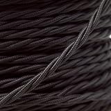ktjes 5M 3 Core Black Braided Fabric Lighting Cable Vintage Twisted Silk Wire view 1
