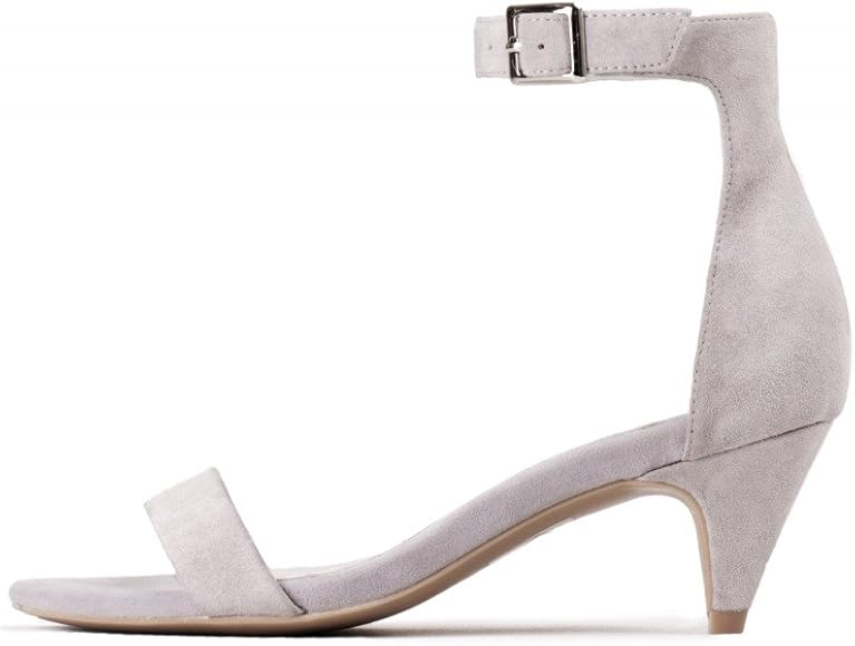 grey suede back strap sandals