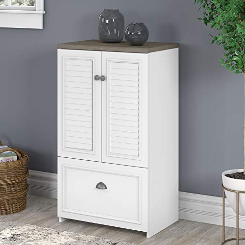 Bush Furniture Fairview Lateral File Storage Shiplap Gray/Pure White Pricepulse