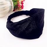 Womens Elastic Headband Hair Band Sweatband Accessory for Sport Workouts or Fashion(set of 2)