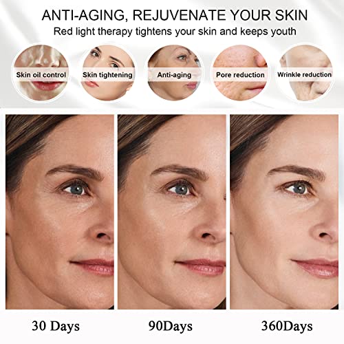 NEWKEY LED Face Mask Light Therapy, LED Facial Skin Care Mask, 7 Colors