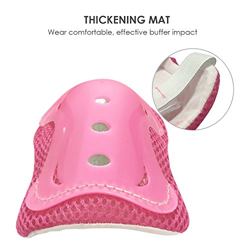Wrist Elbow Knee Pads,Greentest 6 Pack Protetive Gear Pads Safety Gear Pads for Scooter Riding,Cycling and Skateboarding for Children Aged 5-18 years old