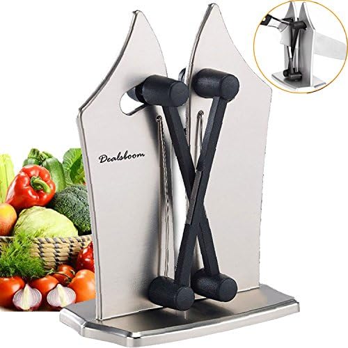 Bavarian Edge Kitchen Knife Sharpener Best Knife Sharpener for Straight and Serrated Knives, Sharpens, Hones, &amp; Polishes Serrated, Beveled, Standard Blades By Dealsboom