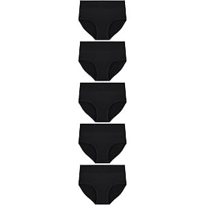 SIMIYA 5-Pack Cotton Underwear Women High Waisted Full Coverage Briefs | Hipster Ladies Panties, Soft Stretch, Comfortable, R