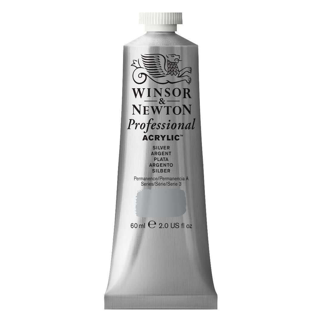 Winsor & Newton 2320617 60 ml Professional Acrylic Colour - Silver