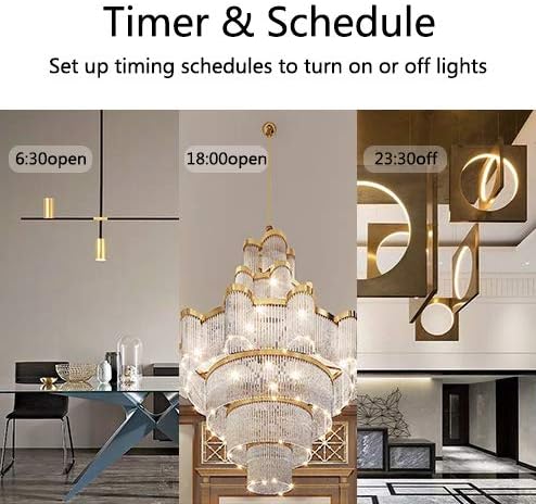 T2 Smart Switch WiFi Interruptor de Luz de Pared 2 Gang Wifi Interruptor Inteligente Soporte 433 RF y Control Remote de APP y Voz para Amazon Echo Echo Dot Amazon Tap Google Nest y IFTTT