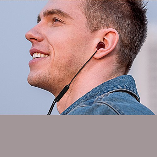 Bluetooth Headphones with Mic Bass Noise Cancelling, New Trent Bluetooth Sport HD Stereo Headset In-ear Earbuds Earphones with Flexible Ear Hooks (Red)