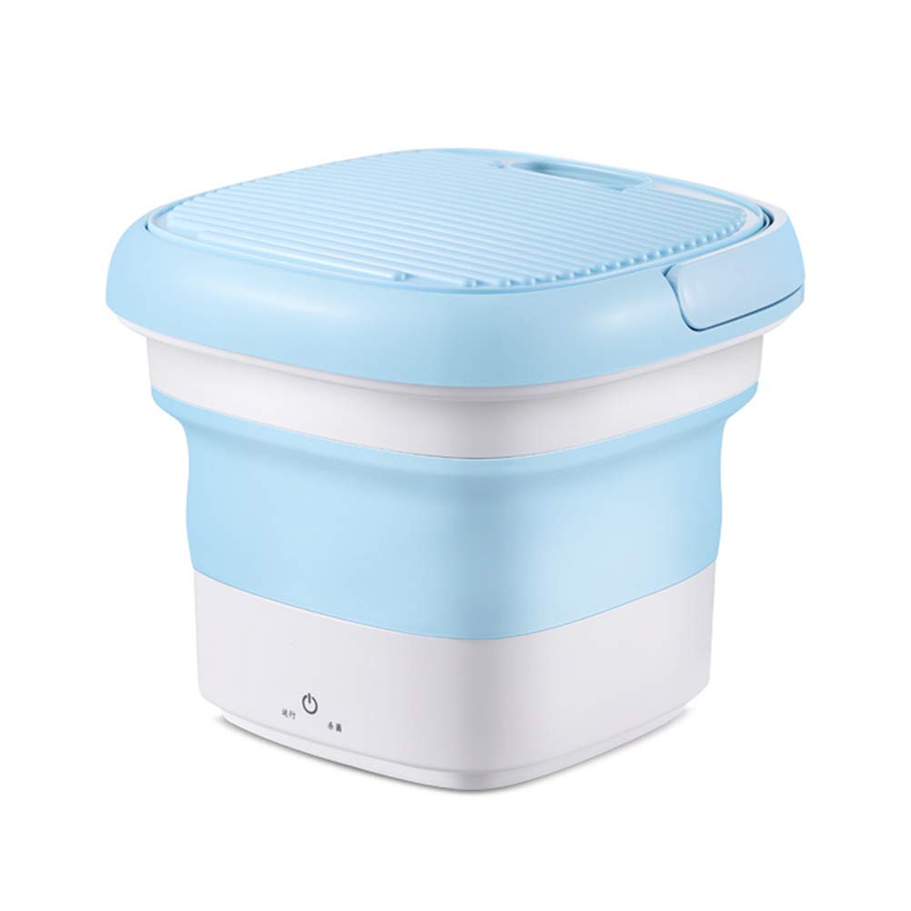 Hughdy Portable Washing Machine, Mini Foldable Washing Machine with Handle,Ozone Sterilization,Ultrasonic Cleaning Machine, Small Automatic Underwear Folding Washing Machine Laundry Capacity