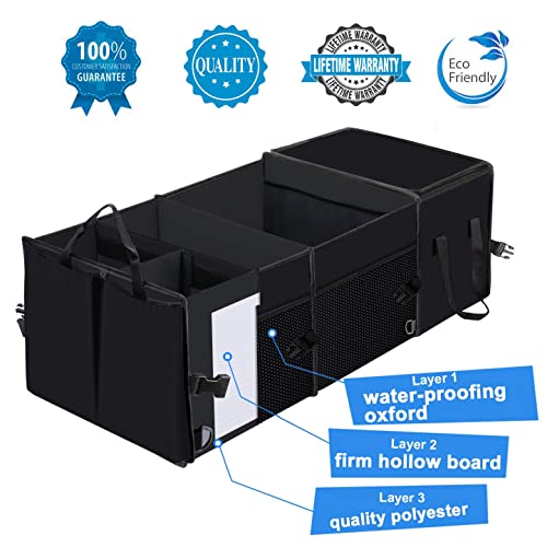 Xcosrack Car Trunk Organizer, Washable Large Capacity with Insulation
