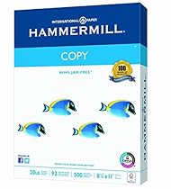 Hammermill Paper, Copy Paper Poly Wrap, 20lb, 8.5x11, letter, 92 Bright, 400 Sheets / 1 Ream (150200R), Made In The USA