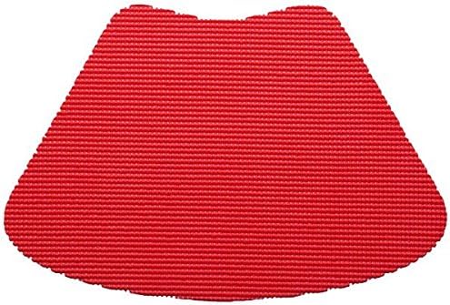 12 Piece Flag Red Fishnet Placemat, Traditional Style, Lace Material, Solid Pattern, Wedge Shape, Machine washable, Perfect For Everyday, Fade Resistant And Durable, Light Berry Red