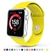 Apple Watch Replacement Band,Teslasz Soft Silicone Replacement Sports Wristbands Straps for Apple iWatch All Models (Yellow 38 MM)