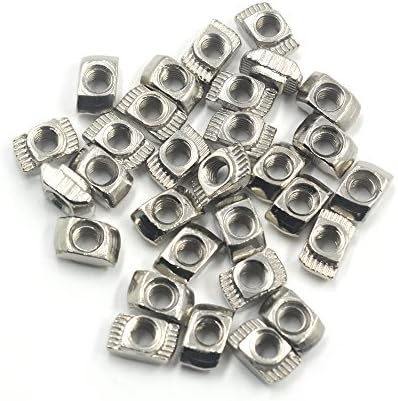 M4 Thread T-Nut, Mergorun Carbon Steel 20 Series European T Sliding Nut Block Slot Nuts Drop In M4 Pack of 50