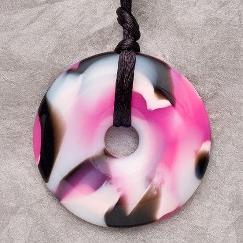 Teething Bling Pendant - Donut Shape (Pink Camouflage)