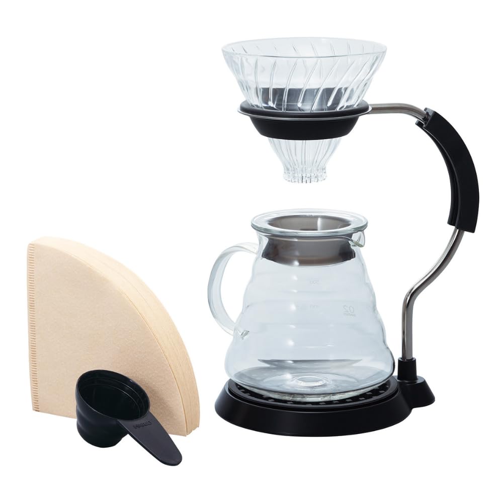 Hario V60 Arm Stand Glass Dripper Set, Clear