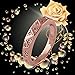 joyliveCY Elegant Women Xmas Gift Rose Gold Filled Plain Cut Smooth Copper Ring Size 8