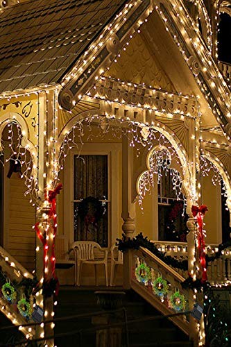 Birthday Christmas Garland Wreath String LED Lights, Party Thanksgiving Wreaths Decorations Gift for Holiday Home Party Indoor Outdoor Deck Patio Backyard Fireplace Garden, Battery Operated with Timer - Thumbnail 3