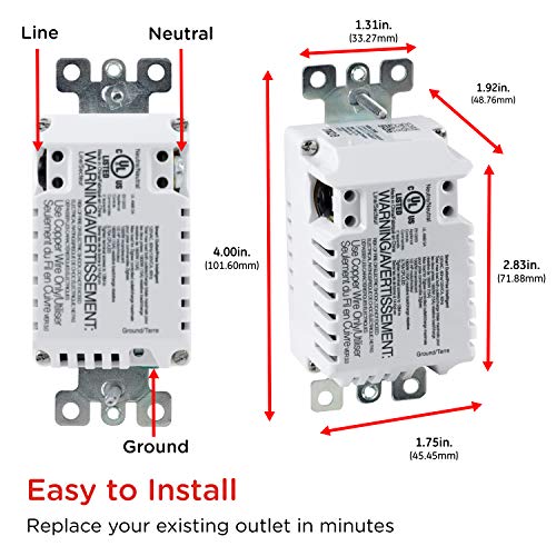 Enbrighten Zigbee Smart Light Outlet Receptacle, TamperResistant