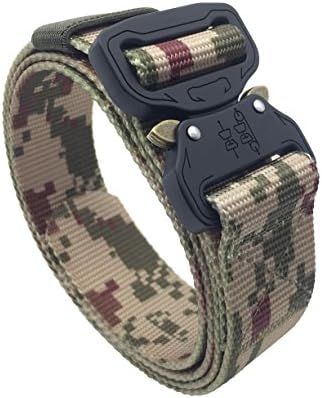Moonstone Tactical Belt 1.5 "Nylon Military Style Riggers Belt with Heavy-Duty Quick-Release Metal Buckle