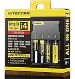 New 2014 version NITECORE i4 Intellicharge universal smart battery Charger with Eleccessory(TM) Car Charger For Li-ion / IMR / Ni-MH/ Ni-Cd 26650 22650 18650 18490 18350 17670 17500 17335 16340 RCR123 14500 10440 AA AAA AAAA C types