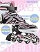 Kuxuan CIRA Inline Skates Adjustable for Kids,Boys Skates with All Wheels Light up,Fun Illuminating for Girls and Youth - Pink L