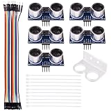 Longruner 5 x HC-SR04 Ultrasonic Sensor, Arduino Distance Sensor UNO Nano Robot XBee ZigBee with Ultrasonic Transmitter and Receiver Module