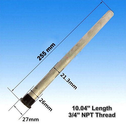 BOYX Anode Rod, RV Magnesium Anode Rod Water Heater Tank Protection 10.04â€™â€™ Long 3/4â€™â€™NPT Thread Prevent Corrosion for Suburban Hot Water Heaters (2 Pack)