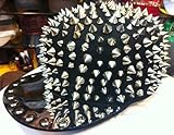 New Spike Studded Embellished Adjustable Cap Bright Brim (Black)