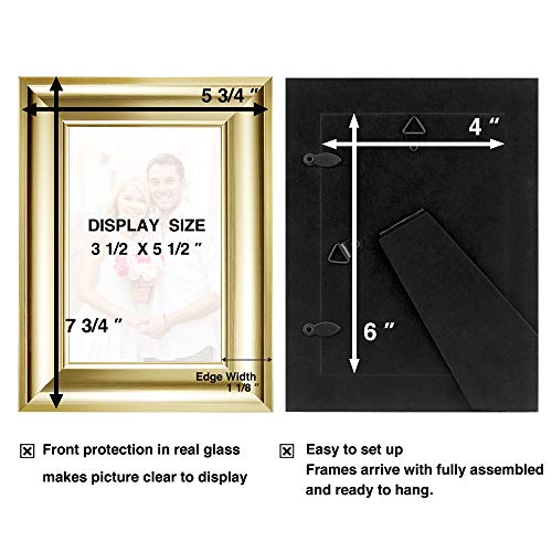 LaVie Home Picture Frames(6 Pack,Gold and Silver) Photo Frame Set with