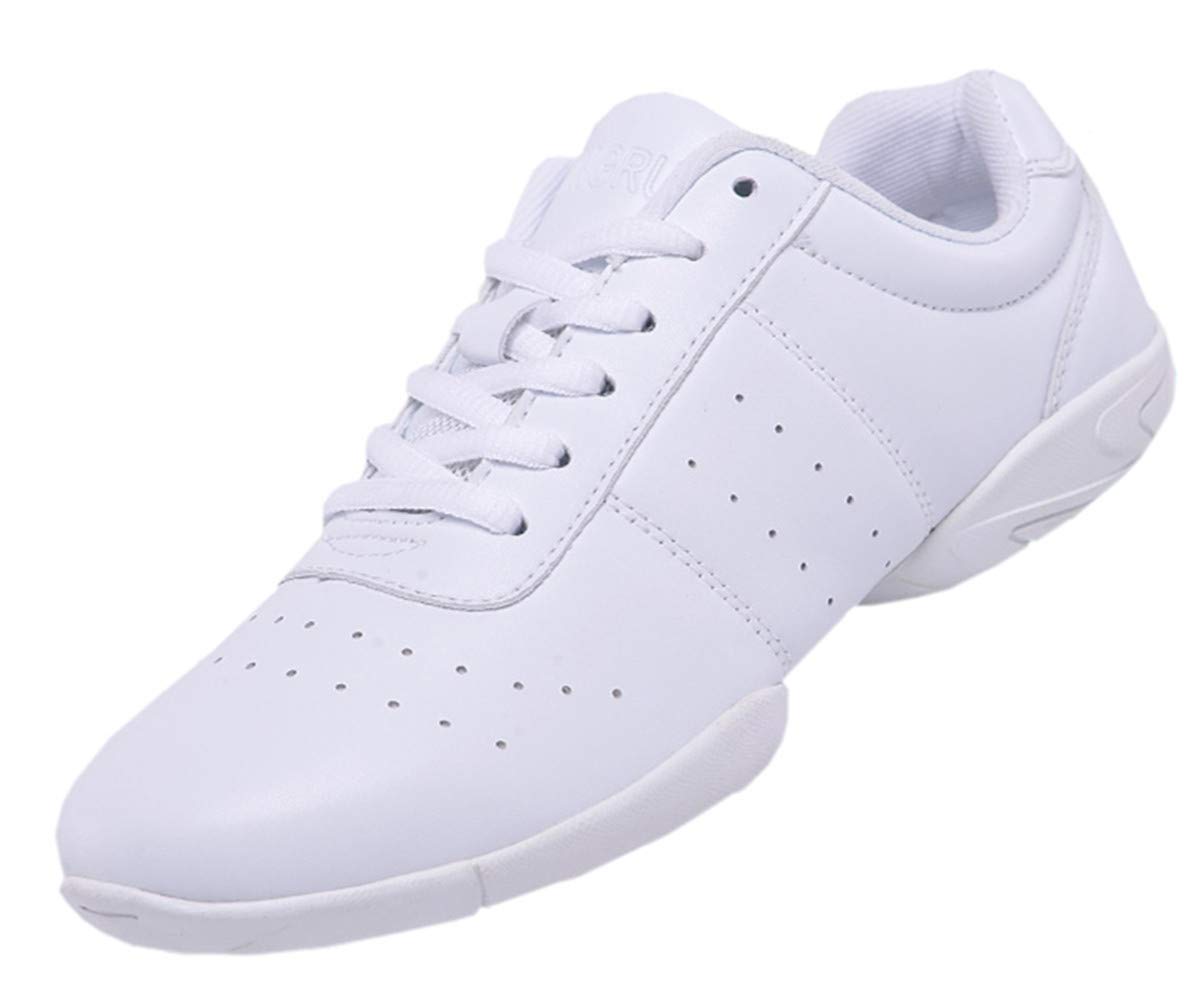 DADAWEN Adult & Youth White Cheerleading Shoes Sport Training Tennis Sneakers Competition Cheer Shoes - Image 3