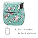 Yoption Instant Camera Case Compatible with Instax Mini 12/11/9/8/8+, PU Leather Camera Bag with Pocket and Adjustable Shoulder Strap (Floral)