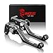 MZS Pivot Levers Brake Clutch Foldable CNC for Suzuki RM 125 250 RM125 RM250 1996-2003 (Black)