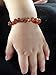 Amber Teething Bracelet for Baby Cognac Color. 100% Natural Baltic Amber, Baroque Style Round Raw Beads 5.5 in Long.