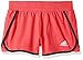 adidas Big Girls' Ultimate 3 Stripe Knit Short, Shock Red/Black, Medium/10-12