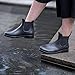 babaka Women Rain boots Waterproof Ankle Garden Shoes Anti-slip Chelsea Booties Black 8.5 B(M) US
