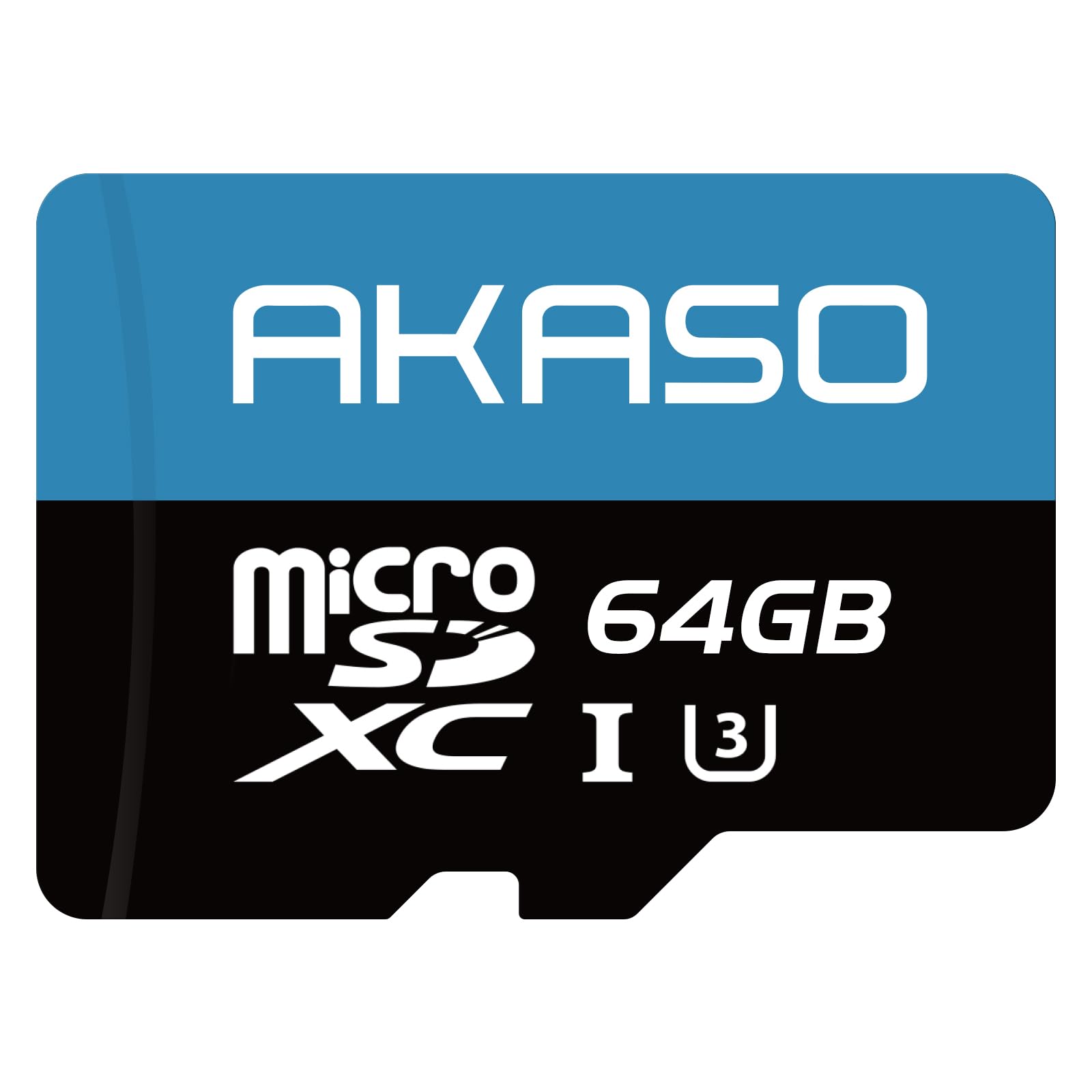 AKASO 64GB microSDXC Memory Card - Up to 100MB/s, C10, U3, Full HD, 4K, MicroSD Card