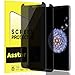 Galaxy S9 Screen Protector Privacy, Asstar Anti Spy Anti-Scratch Anti-Fingerprint Bubble Free Case Friendly Easy Install 9H Hardness Tempered Glass Screen Protector for Samsung Galaxy S9 (2 Pack)