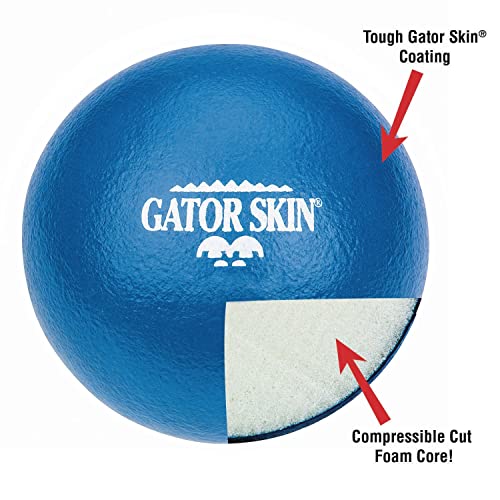 S&S Worldwide Gator Skin Foam Dodgeballs - Easy Grip Starter Balls, Low Density Foam for No Sting, Durable Coating, Tear and Puncture Resistant, 6 inch Small Size for Kids, Multicolor, 6 Pack