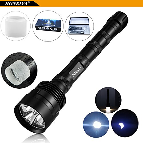 HONRIYA Super Bright LED Flashlight, 3000 Lumen with Camping Cap,Rechargeable (18650 Battery Is Not Included),
