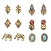 Shuning Women Boho Vintage Assorted Multiple Stud Earring 6 Pair Pack Sets with Card