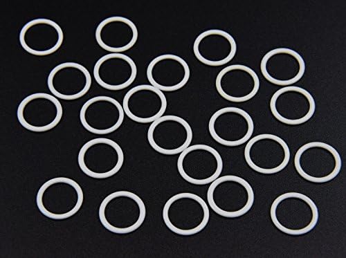Coated Metal Sewing Clips Bra O Rings Bra Adjusters Bra Finding Acessories Pack of 100Pcs (15mm, White)