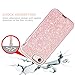 iPhone 8 Case, iPhone 7 Case, iPhone 6/6s Case(Not Plus), Tobomoco Bling Sparkle Glitter Slim Shockproof Drop Protection 3 in 1 Hybrid Hard PC Soft TPU Bumper Protective Case for Women Cute Rose Gold