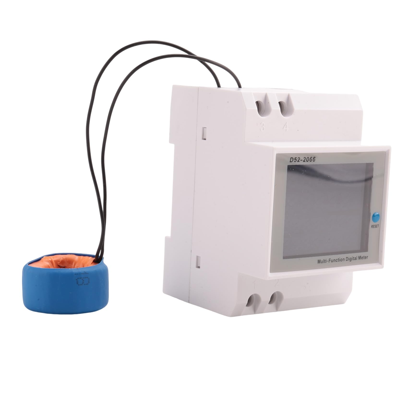 Pojedehy 1 Piece Digital Single Phase AC 40-300V 100A Din Rail 6 in 1 Voltmeter (External CT)