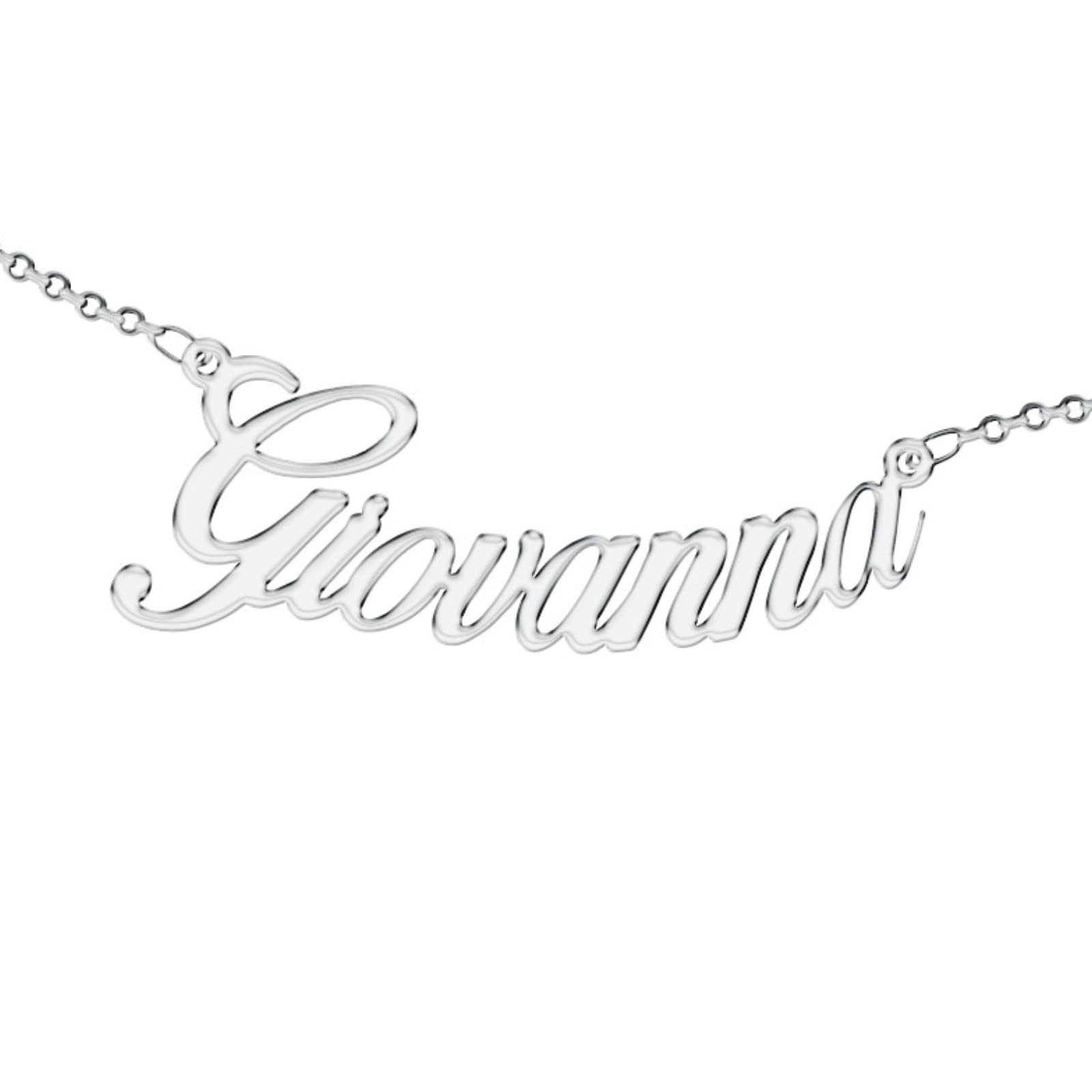Zuffetti Personalised women's necklace with name - wear your name - stainless steel and hypoallergenic - silver colour - designed in Italy., Alloy Steel