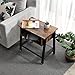 VASAGLE Industrial Nightstand, 2 Tier Side Table with Storage Rack, Wood Look Accent Furniture with Metal Frame, Easy Assembly