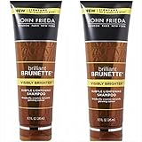 John Frieda Brilliant Brunette Visibly Brighter Subtle Lightening Shampoo, 8.3 Fl Oz (Pack of 2)