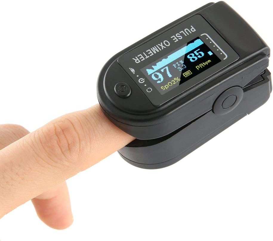 Finger Digital Pulse Oximeter Oxygen Saturation Monitoring Heart Rate Monitor SPO2 Health Monitor Portable Oxygen Sensor